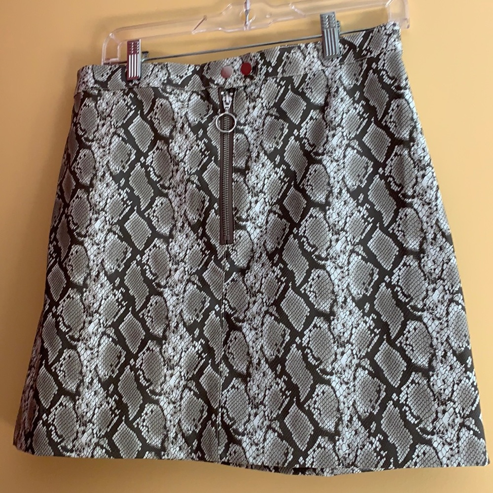 Snake print mini skirt